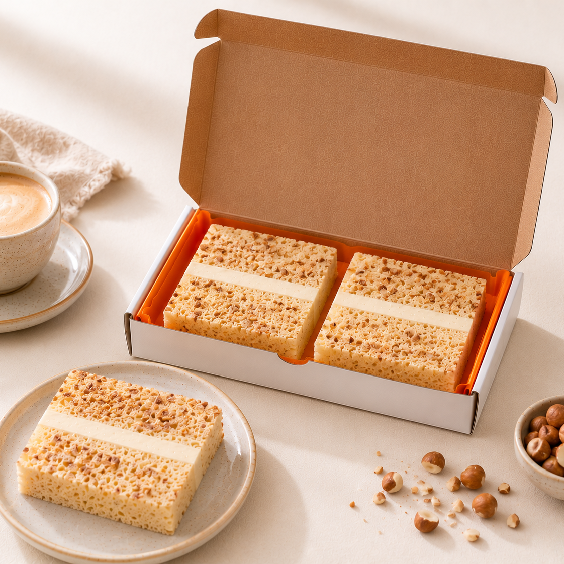 Cake Card Box Vanille Hazelnoot | 2 stuks