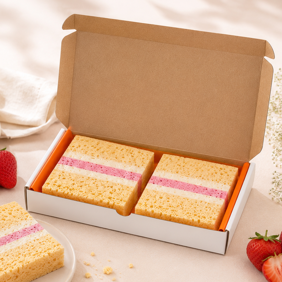 Cake Card Box Vanille Aardbei | 2 stuks